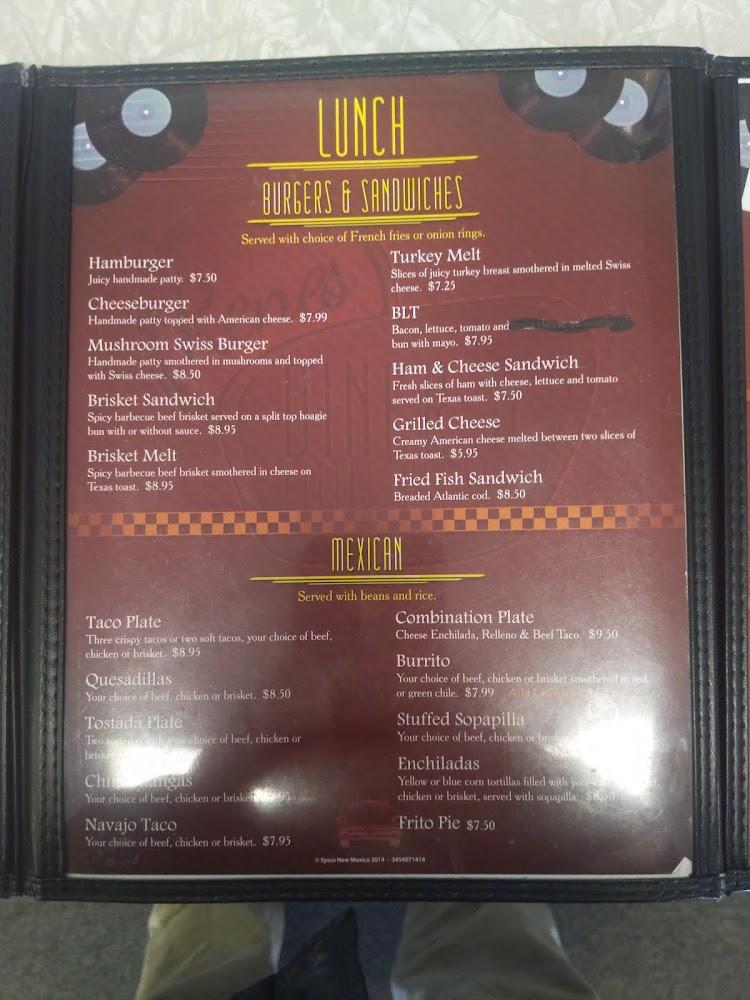Rene's 50's Diner Menu image 1